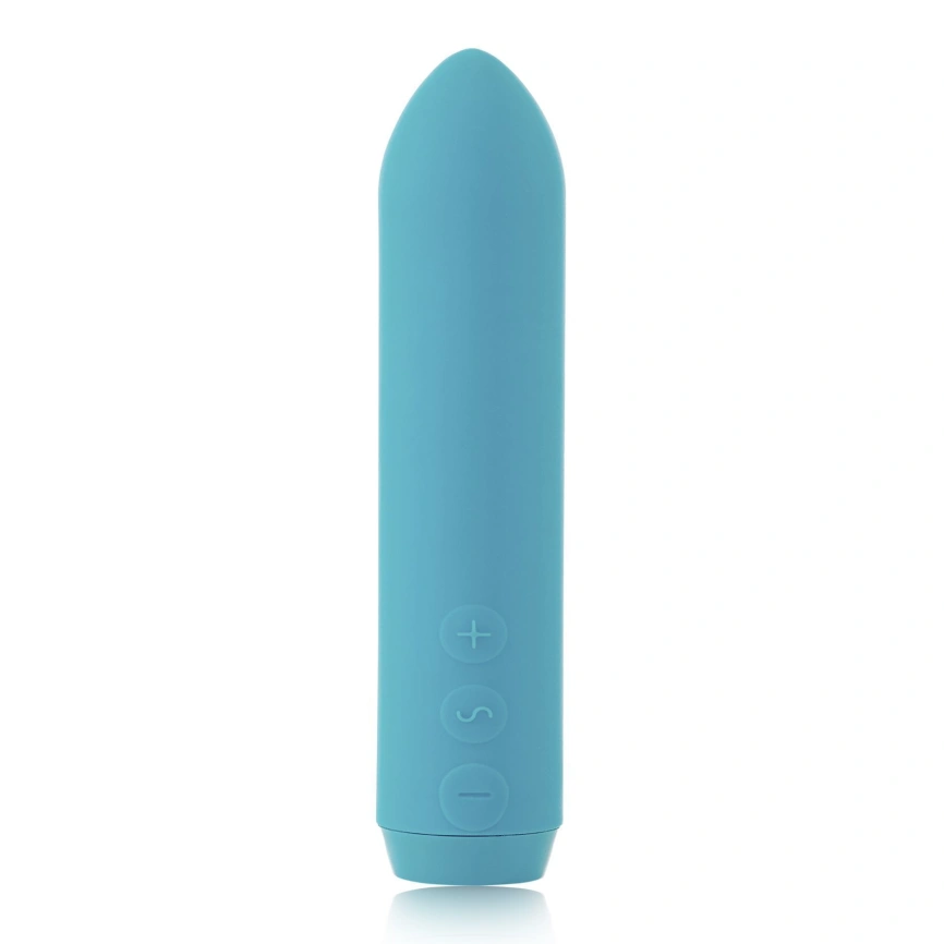 Минивибратор Je Joue - Classic Bullet Vibrator Teal с глубокой вибрацией и фиксацией на палец  + подарок косметичка фото 4