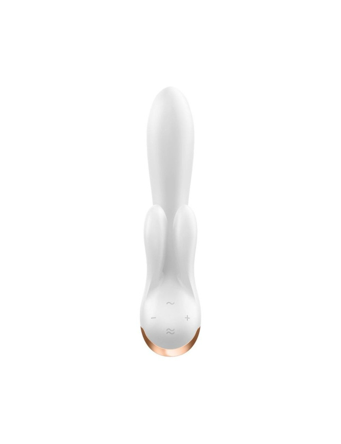 Смарт вібратор-кролик із подвійним відростком Satisfyer Double Flex White фото 3