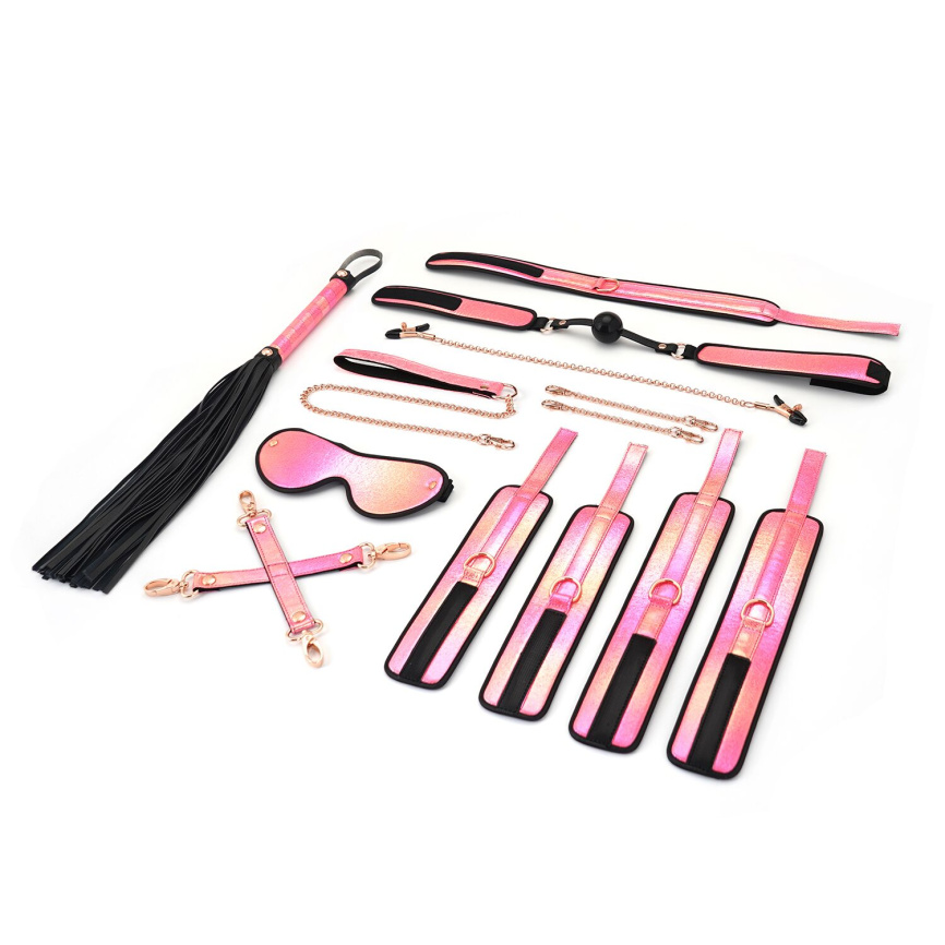 БДСМ-набір Liebe Seele Vivid Sakura 8 Pieces Set, 8 аксесуарів, екошкіра на оксамитовій основі фото 2