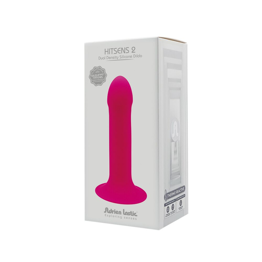 Дилдо з присоскою Adrien Lastic Hitsens 2 Pink, відмінно для страпона, макс. діам. 4см, довж. 16,7см фото 6
