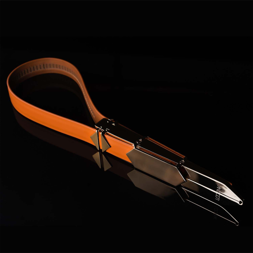 Регульована шльопалка LOCKINK Adjustable Slapper for Impact Play, коричнева, натуральна шкіра фото 2
