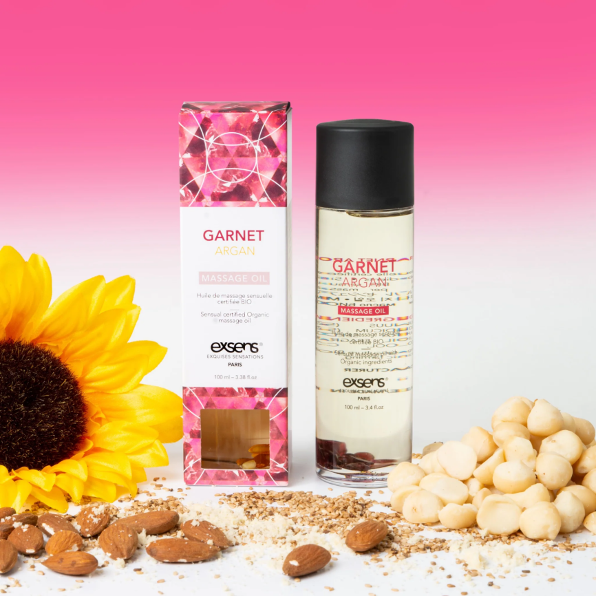 Масажна олія EXSENS Garnet Argan (чуттєве з гранатом) 100мл, натуральна фото 5