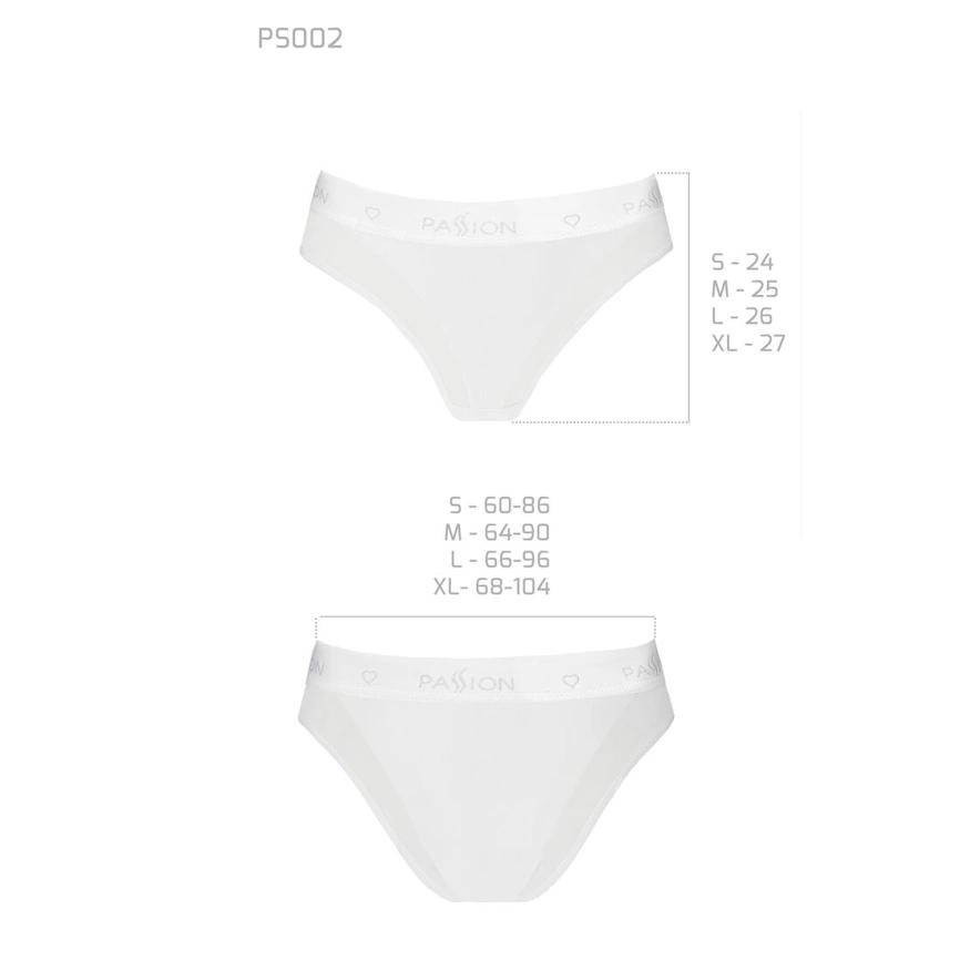 Трусики с прозрачной вставкой Passion PS002 PANTIES XL, white фото 10