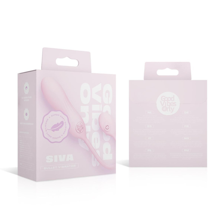 Віброяйце Good Vibes Only - SIVA Bullet Vibrator Soft Silicone - Pink фото 10