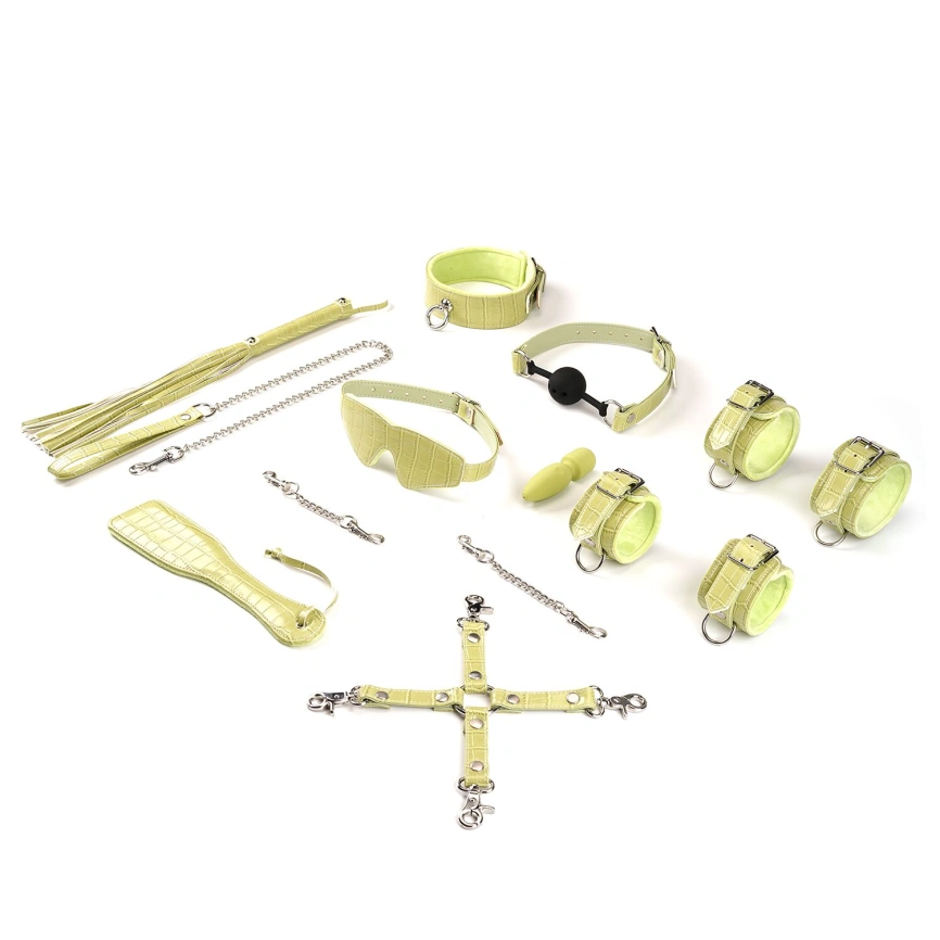 БДСМ-набор для начинающих Liebe Seele Macaron 9pcs Bondage Kit-Melon, 9 предметов, мини-ванд фото 1