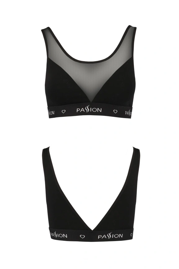 Топ с прозрачной вставкой Passion PS002 TOP S, black фото 4