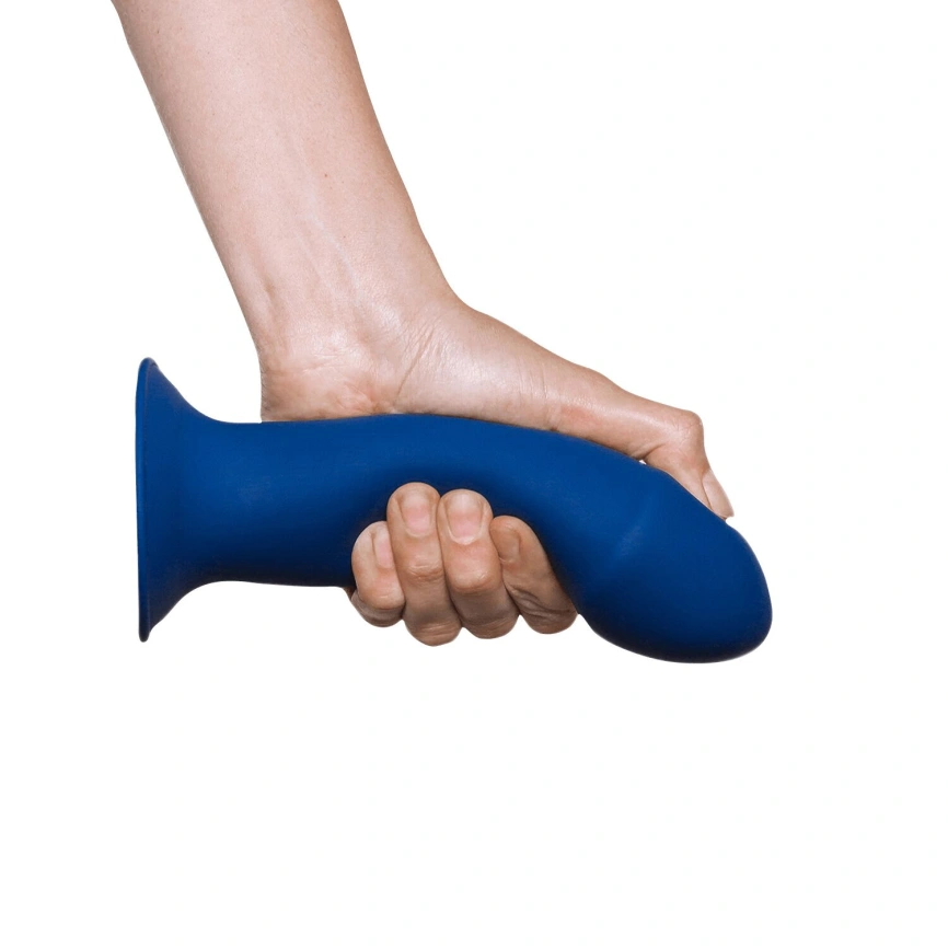 Двухслойный дилдо Adrien Lastic Hitsens 1 Blue, подходит для страпона, диаметр 4,5 см, длина 17,7 см фото 4