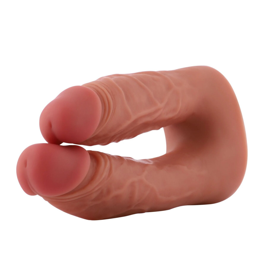 Подвійний фалоімітатор для секс-машин Hismith Silicone Double Penetrator Dildo, система KlicLok фото 6