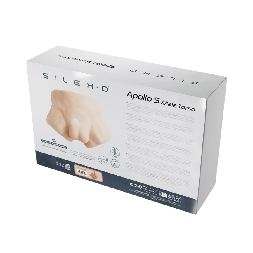 Полуторс с фаллоимитатором на присоске SilexD Apollo S Male Torso Caramel фото 7