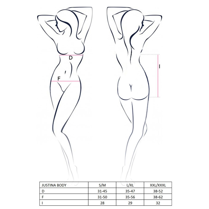 Боді монокіні з відкритими грудьми Passion JUSTINA BODY XXL/XXXL, black фото 5