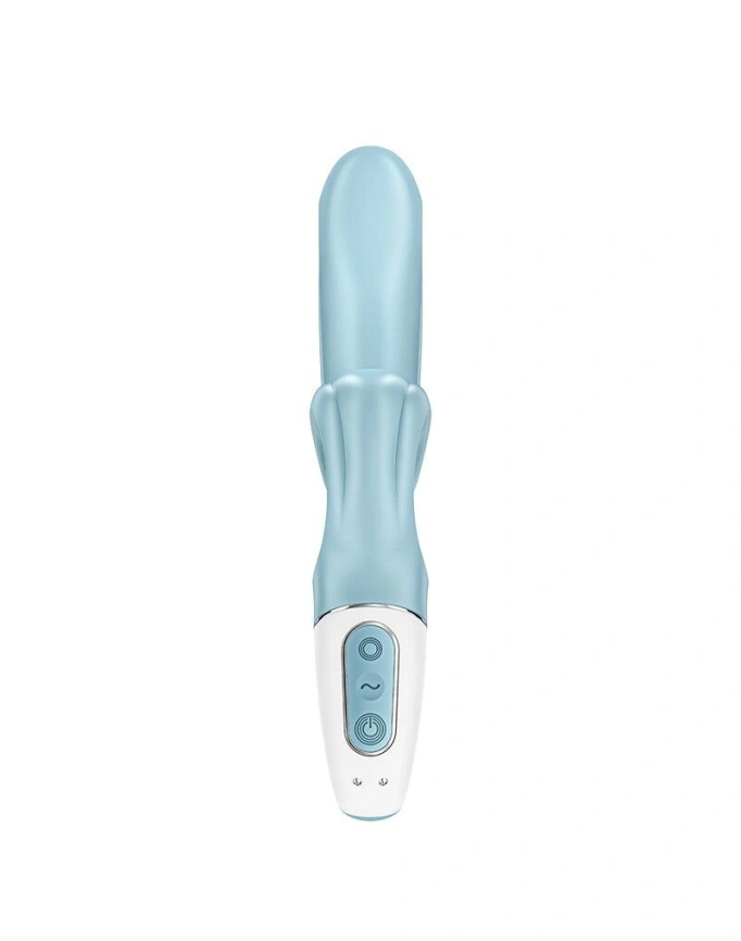 Вибратор-кролик Satisfyer Love Me Blue, гибкий, отросток с тройным кончиком фото 4