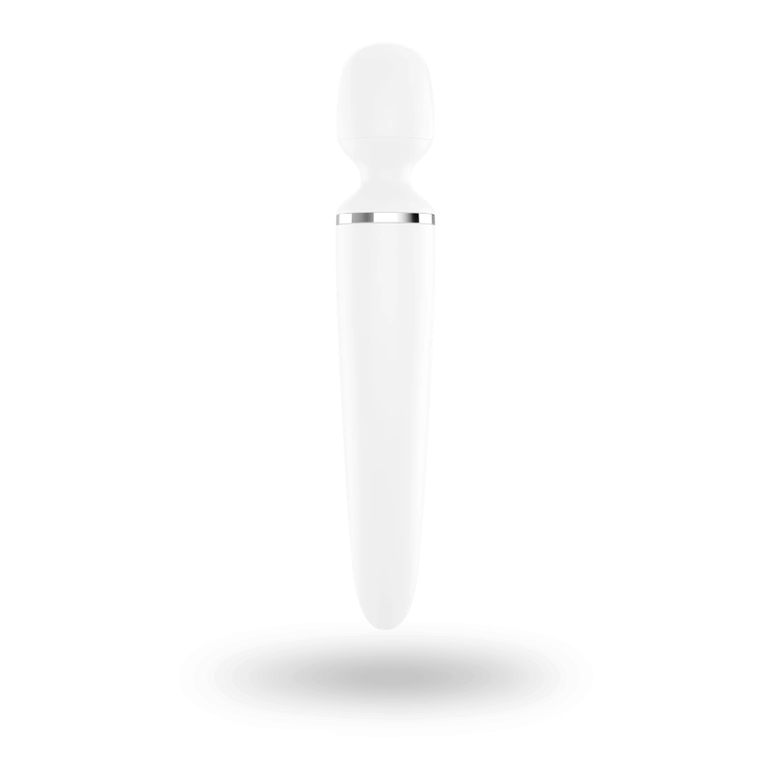 Вибромассажер Satisfyer Wand-er Woman (White/Chrome), водонепроницаемый, мощный, размер XXL фото 4