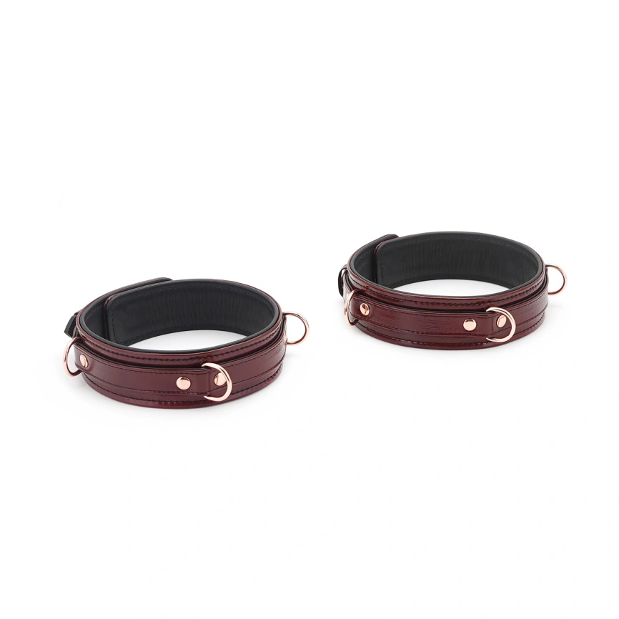 Фиксаторы для бедер Liebe Seele Wine Red Thigh Cuffs S Size, натуральная кожа фото 2