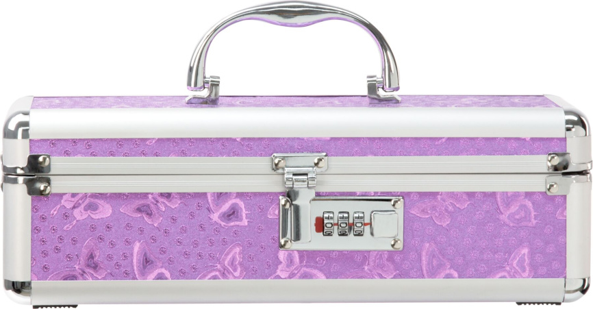 Кейс для зберігання секс-іграшок BMS Factory - The Toy Chest Lokable Vibrator Case Purple з кодовим  фото 1