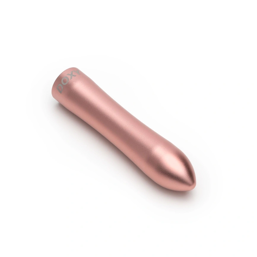 Мощная вибропуля DOXY ROSE GOLD в металлическом кейсе, ультрагладкая, 7 режимов фото 2
