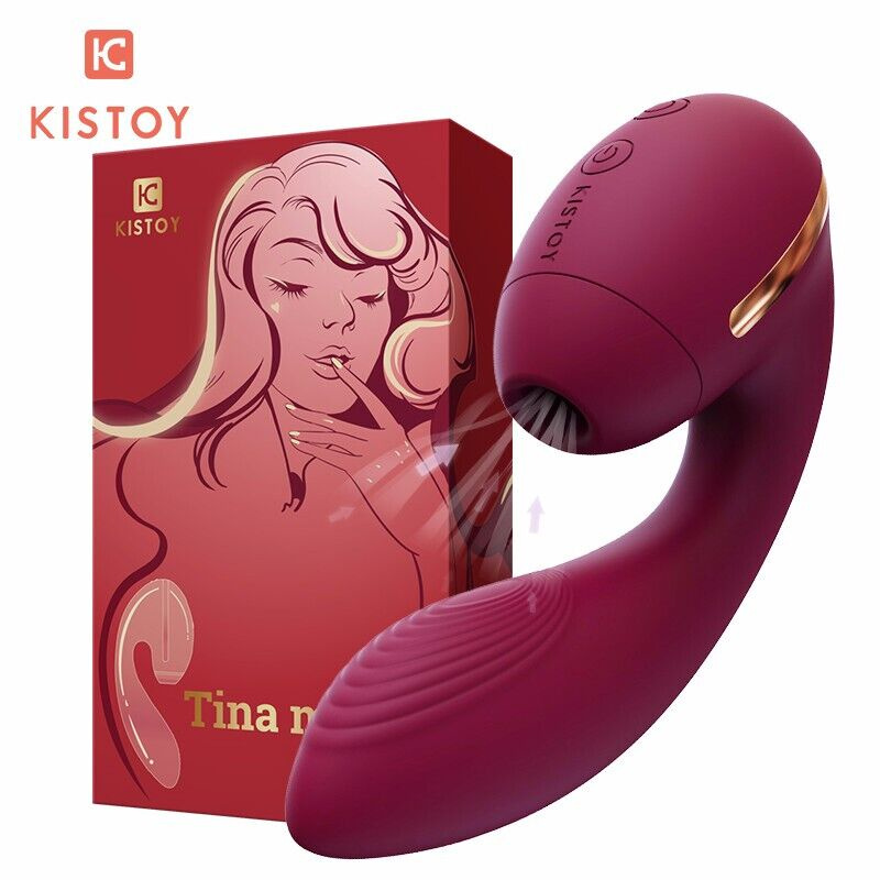 Вакуумний вібратор KISTOY Tina Mini Violet, вагінально-кліторальний фото 3
