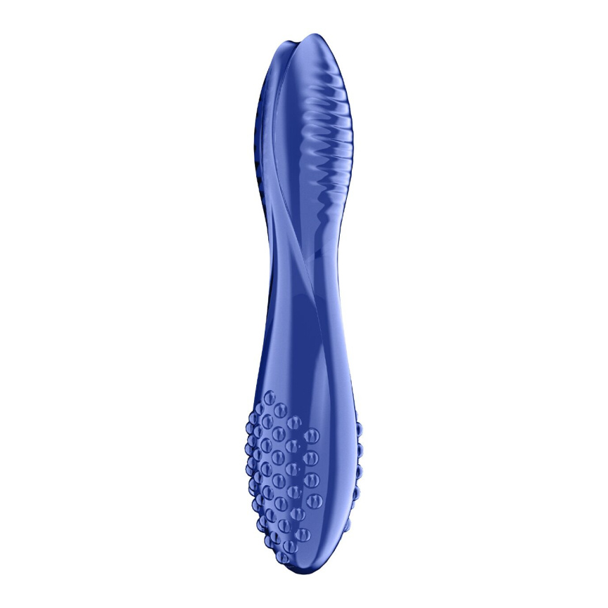 Двосторонній скляний дилдо Satisfyer Dazzling Crystal 2 Blue фото 2