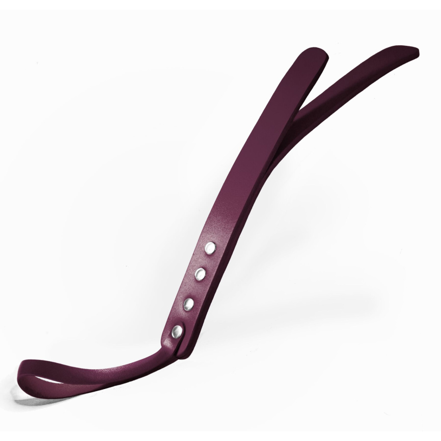 Паддл двошаровий Feral Feelings Leather Mini Paddle Burgundy, натуральна шкіра фото 1