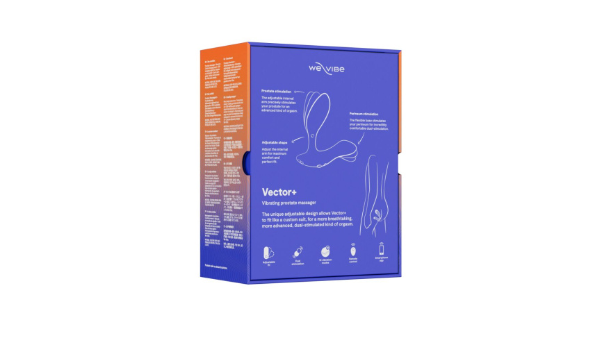 Смарт-вібромасажер простати We-Vibe Vector+ ROYAL BLUE, пульт ДК, регульований кут нахилу фото 9