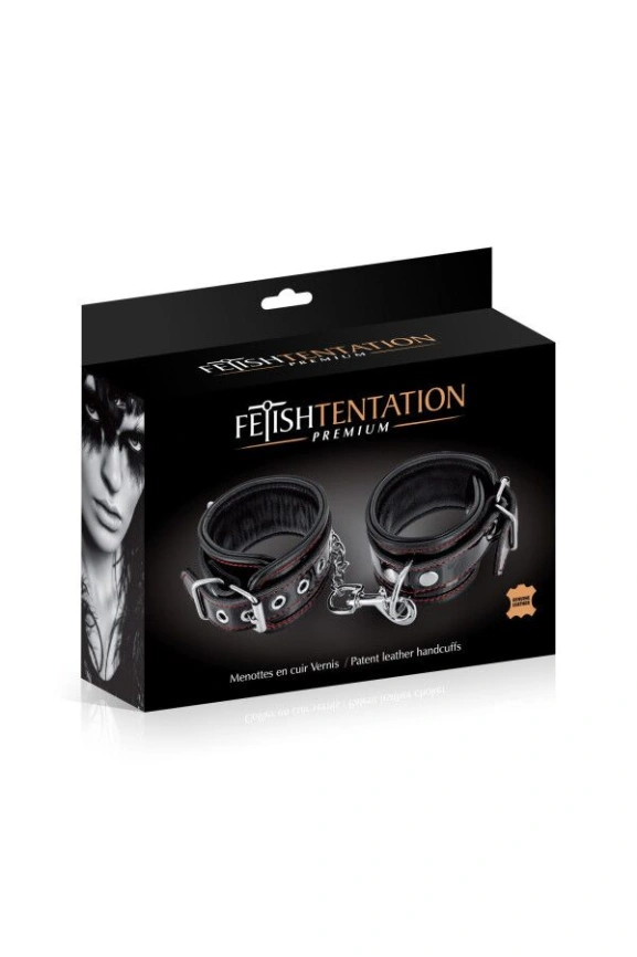 Наручники Fetish Tentation Premium Patent leather handcuffs фото 4