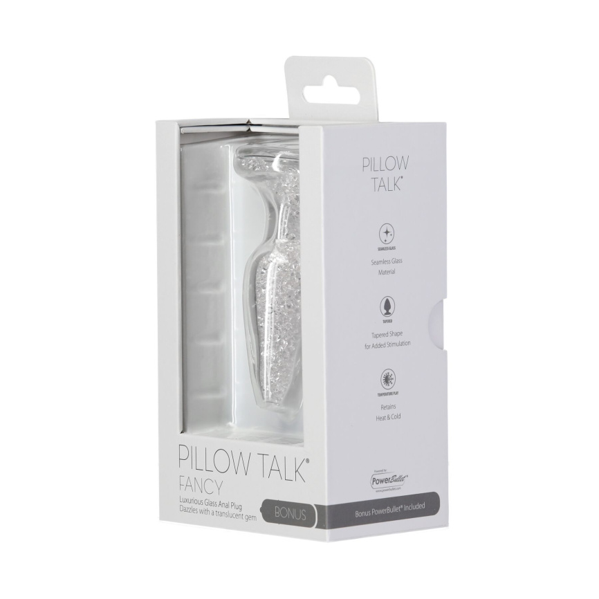 Скляна анальна пробка Pillow Talk Fancy Luxurious Glass Anal Plug, ⌀3,1см, віброкуля в подарунок фото 7