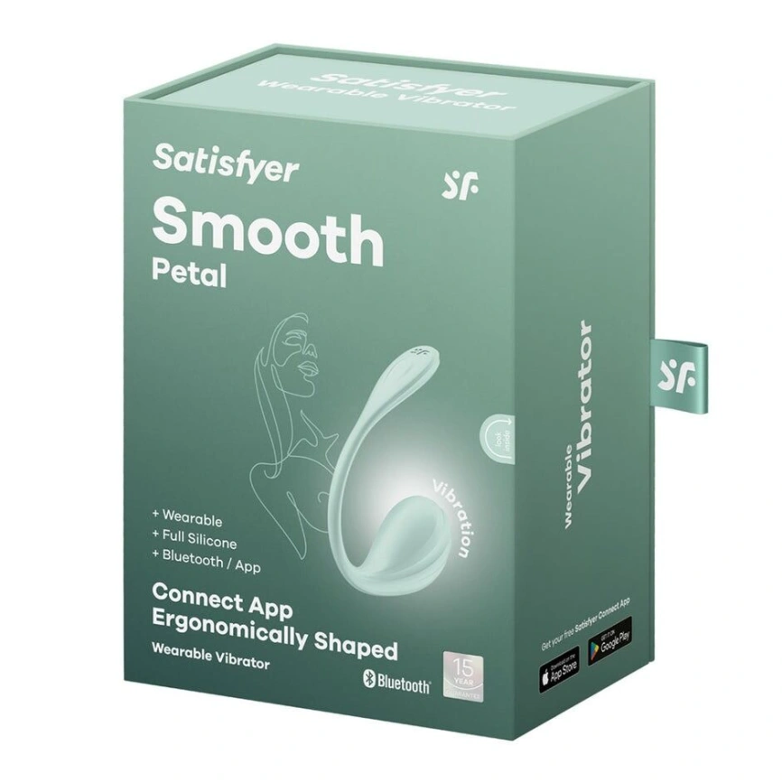 Смарт-виброяйцо Satisfyer Smooth Petal Connect App Mint фото 9