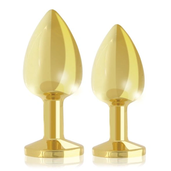 Набор металлических анальных пробок с кристаллом RIANNE S - Booty Plug Luxury Set, диаметр 3 и 3,5см фото 4