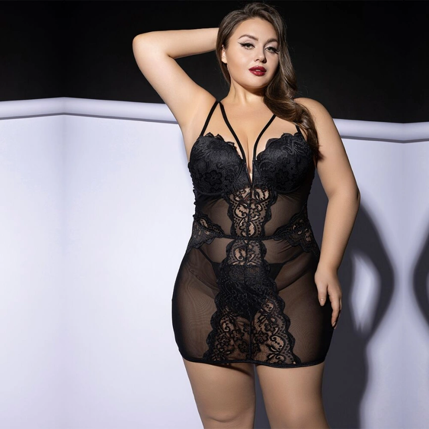 Платье JSY P61150 Black Plus Size фото 5