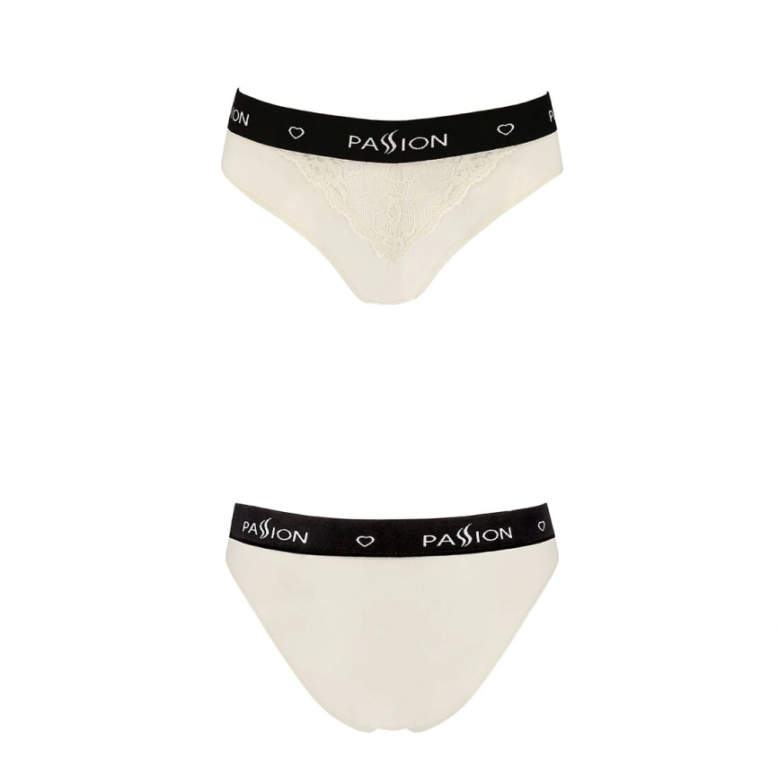 Трусики с широкой резинкой и кружевом Passion PS001 PANTIES XL, ecru фото 9