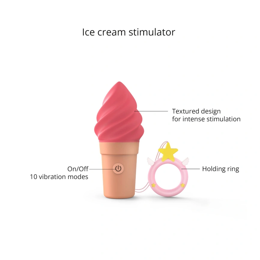 Вибратор-мороженое Love To Love CAND'ICE — RASPBERRY JOLLY фото 2