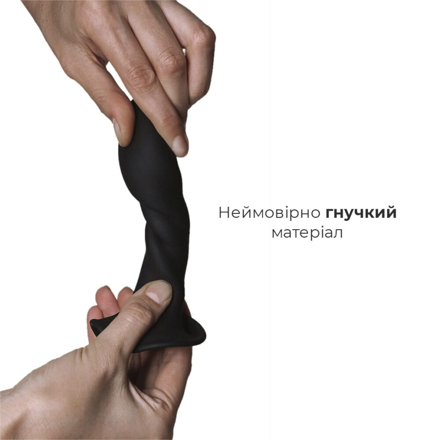 Дилдо з присоскою Adrien Lastic Hitsens 5 Black, відмінно для страпона, діаметр 2,4 см, довжина 13см фото 3