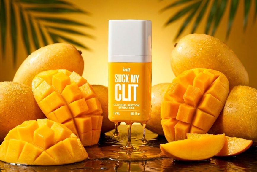 Смоктайзер для клітора Intt Suck My Clit Tropical Mango (15 мл), манго, гель з ефектом посмоктування фото 8