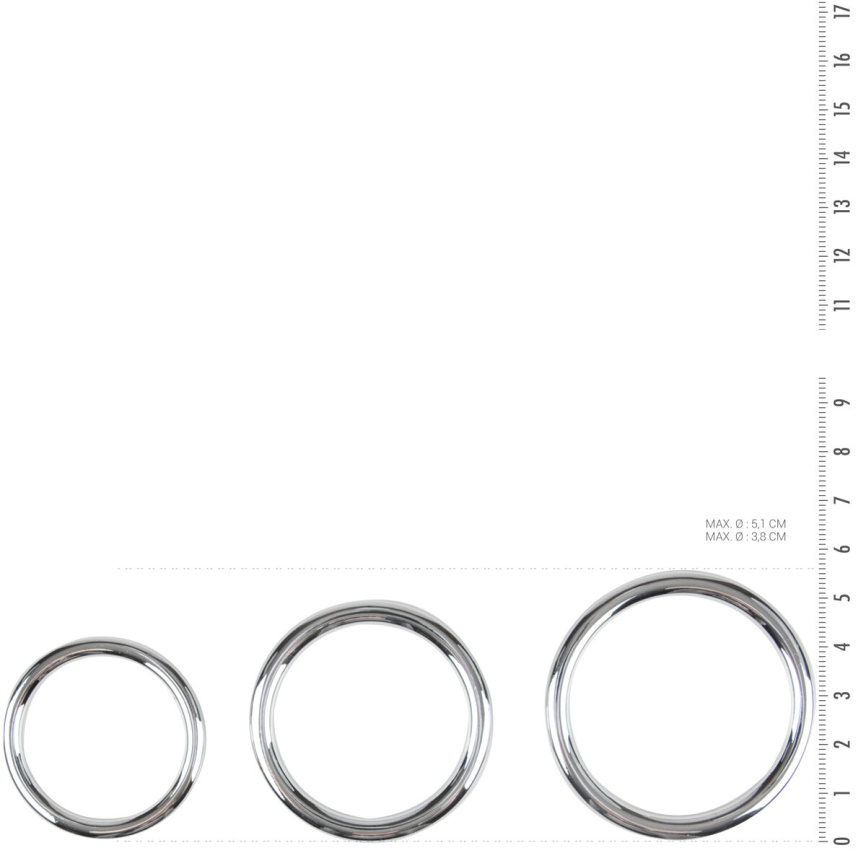 Набір ерекційних кілець Sinner Gear Unbendable – Cock/Ball Ring & Glans Ring Set фото 3