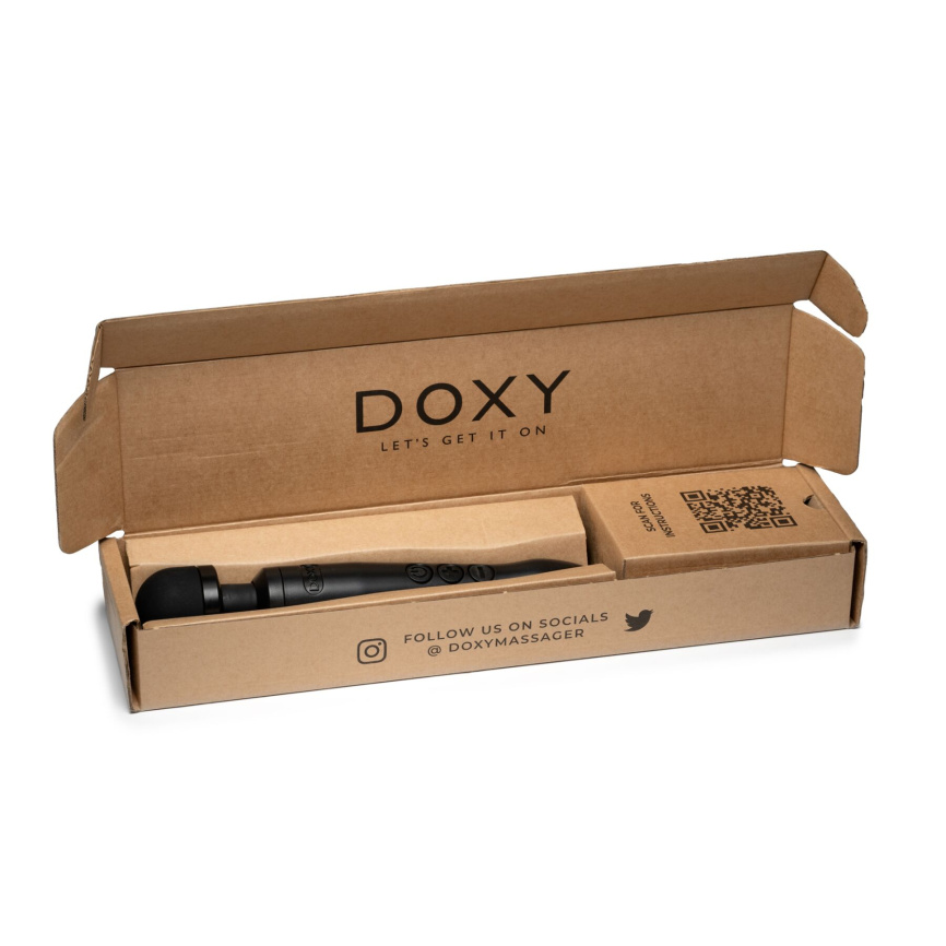 Вібромасажер DOXY3 USB-C Massager MATTE BLACK, кабель USB-C, регульована інтенсивність, компактний фото 6