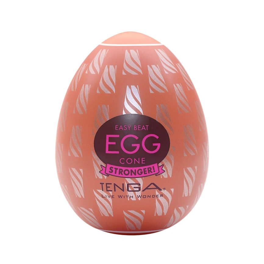 Мастурбатор-яйцо Tenga Egg Cone, плотный TPE, пробник лубриканта 5 мл фото 1