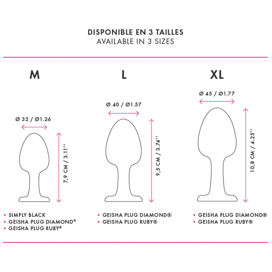 Анальна пробка Dorcel Geisha Plug Diamond M з кулькою всередині, створює вібрації, макс. діам. 3,2см фото 7
