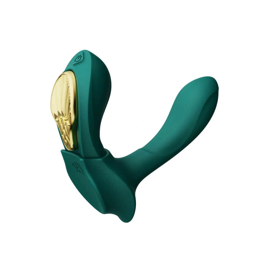 Смарт-вибратор в трусики Zalo - AYA Turquoise Green, насадка и пульт ДУ фото 1