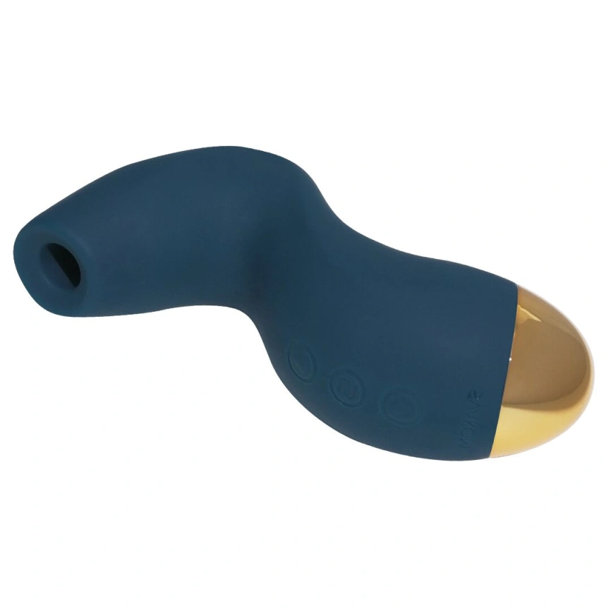 Вакуумный клиторальный стимулятор Svakom Pulse Pure Navy Blue, 5 режимов, 5 интенсивностей в каждом фото 4