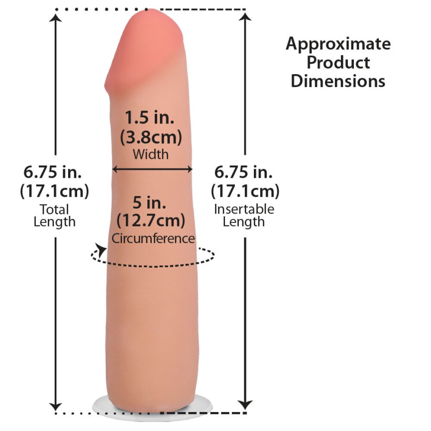 Фалоімітатор Doc Johnson The Realistic Cock ULTRASKYN - 7 Inch Vanilla фото 5