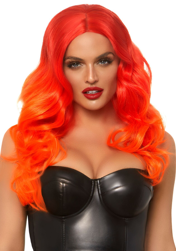 Руда перука омбре Leg Avenue Ombre long wavy wig, довга, локони, 61 см фото 1