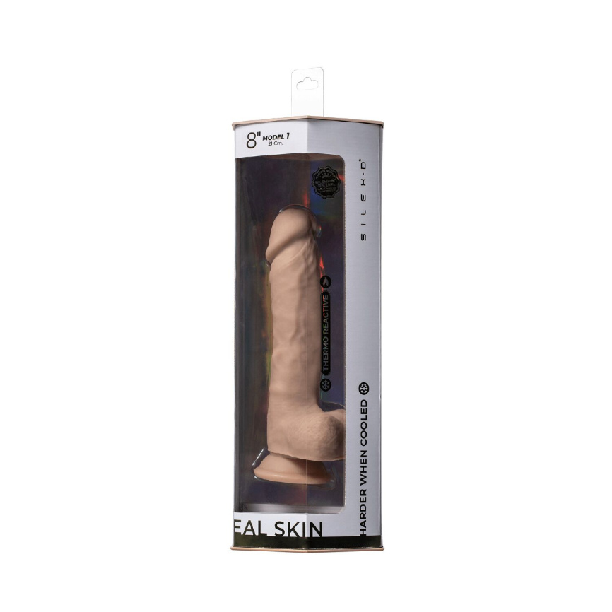 Фалоімітатор SilexD Vetus Real Skin Flesh (8in MODEL 1) суперсофт-силікон+Silexpan, діаметр 4,1 см фото 7