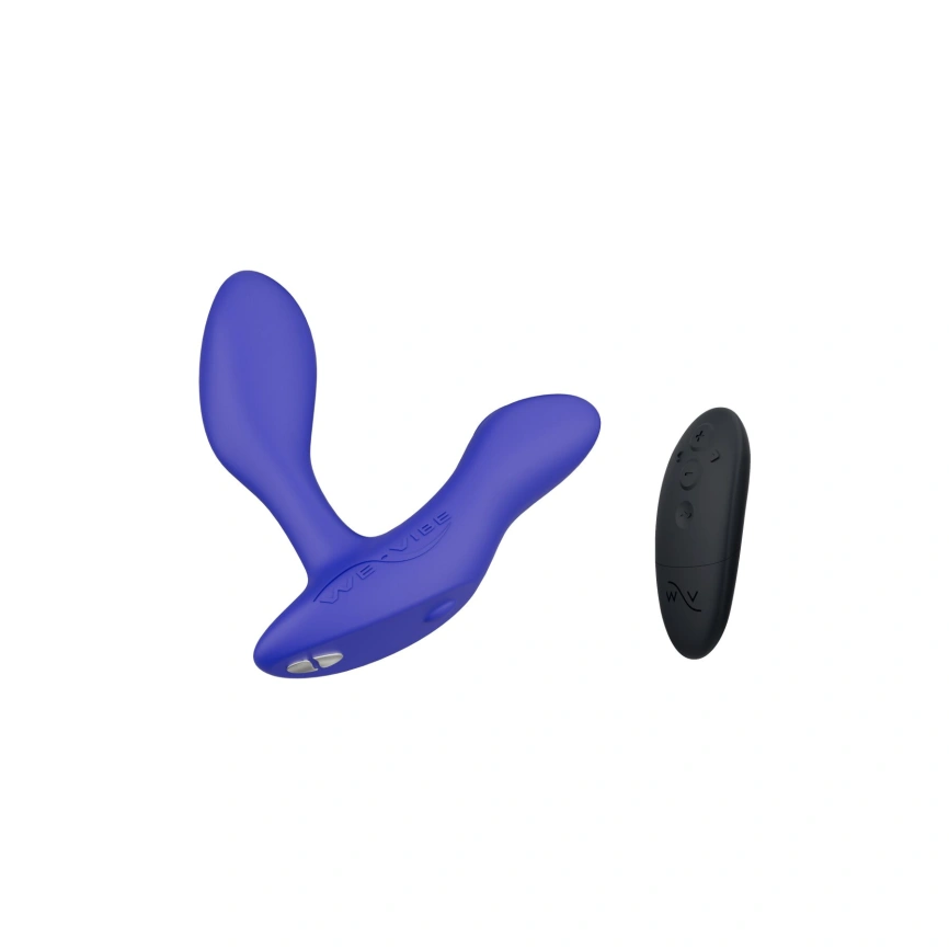 Смарт-вибромассажер простаты We-Vibe Vector+ ROYAL BLUE, пульт ДУ, регулируемый угол наклона фото 1