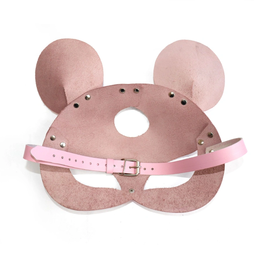 Кожаная маска мышки Art of Sex - Mouse Mask, цвет Розовый фото 4