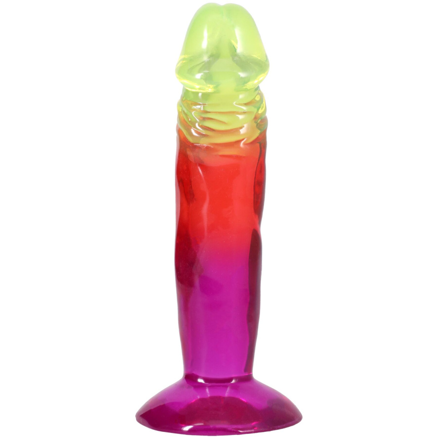 Дилдо Doc Johnson Crystal Jellies - 6.5 Inch Classic Dong - Rainbow фото 3