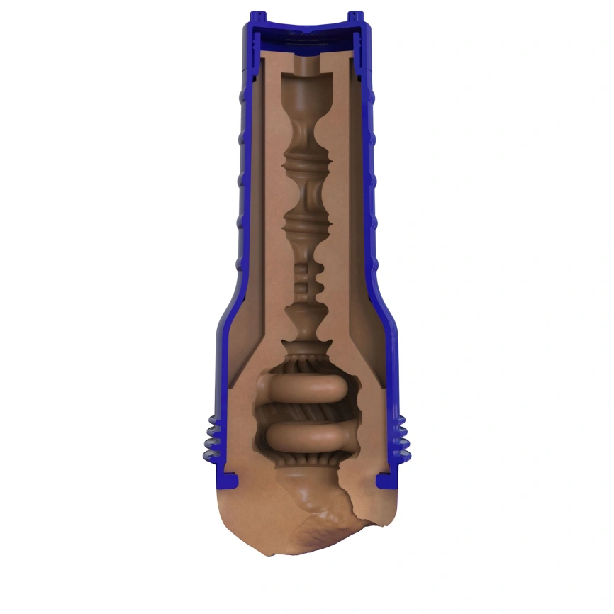Мастурбатор-вагина Fleshlight Boost Bang Medium Dark Flesh, плавающие кольца Turbo Tech фото 4