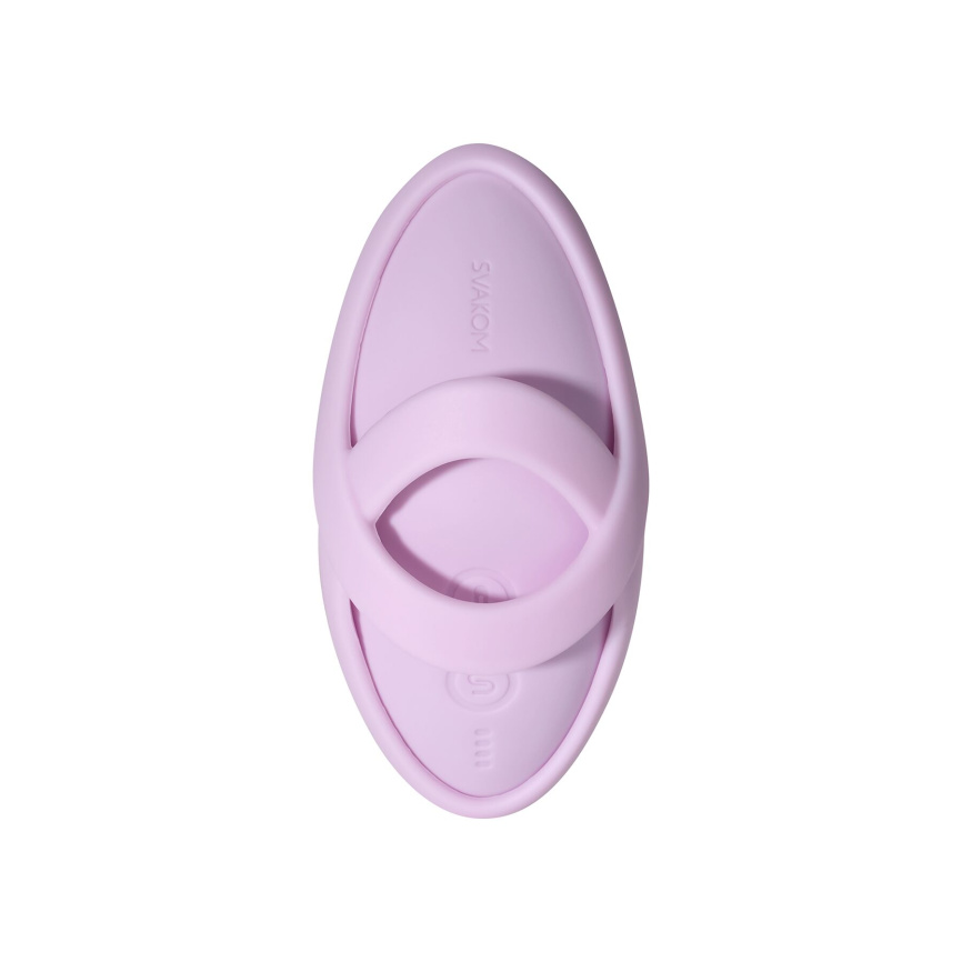 Смарт-вібратор для клітора Svakom Echo 2 Pink Lilac, підігрів до 38 °C, знімна насадка на палець фото 2