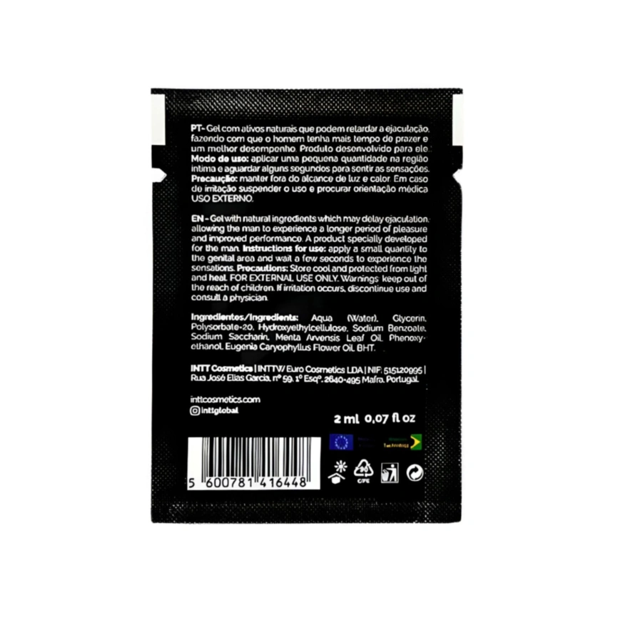 Пробник пролонгатора для мужчин Intt Lasts (2 мл) с экстрактом гвоздики и мяты фото 2