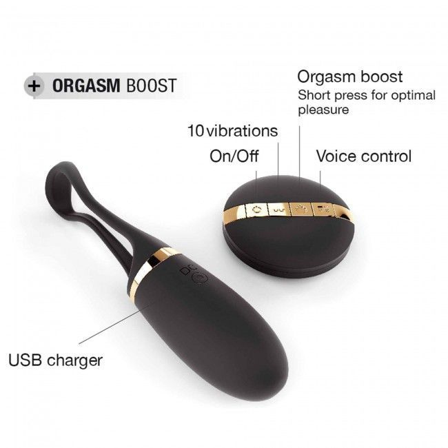 Виброяйце Dorcel Secret Delight Gold з пультом ДК, з турборежимом і голосовим керуванням фото 6