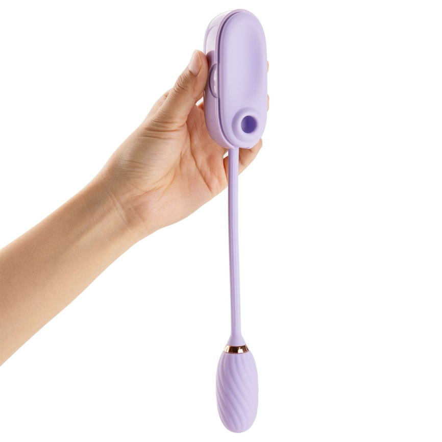 Вакуумний кліторальний стимулятор Otouch Louis Vibrate Purple з віброяйцем, у кейсі фото 3