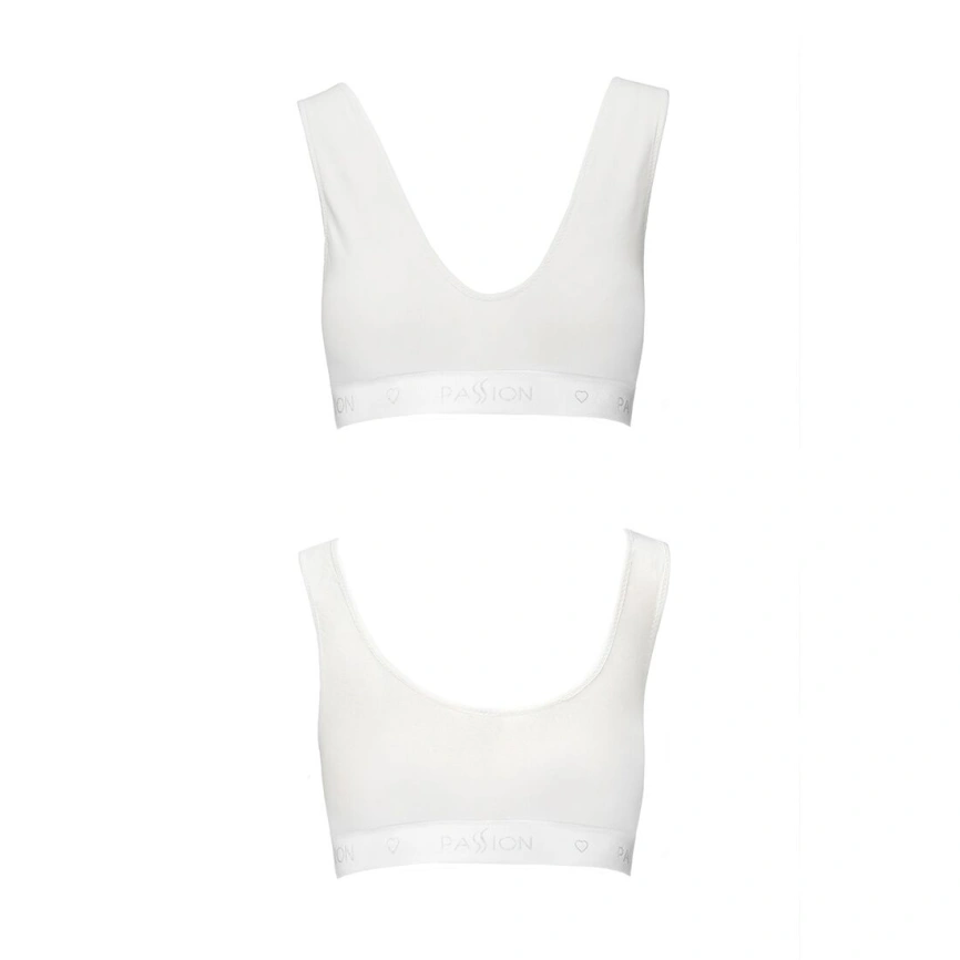Спортивный топ из эластичного хлопка Passion PS005 TOP M, white фото 12